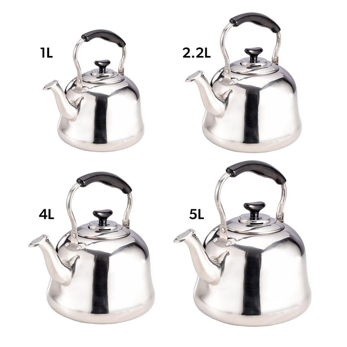 1L - 5L Stovetop Stainless Steel Tea Stovetop Kettle