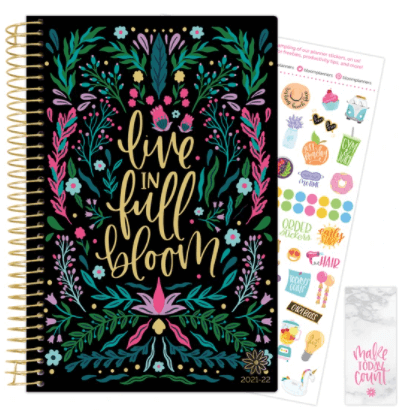 2021-22 Soft Cover Daily Planner & Calendar, Folky Floral