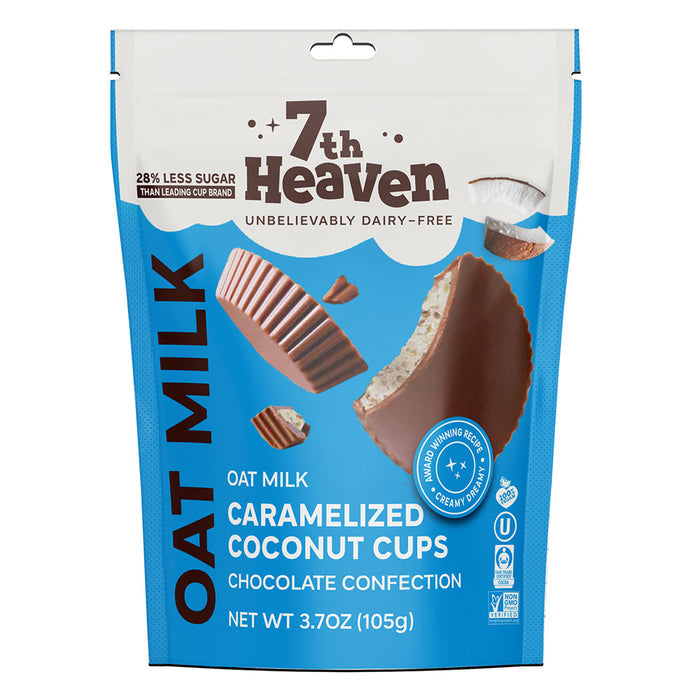 7th Heaven Oat Milk Caramelized Coconut Chocolate Cups - 6 Count
