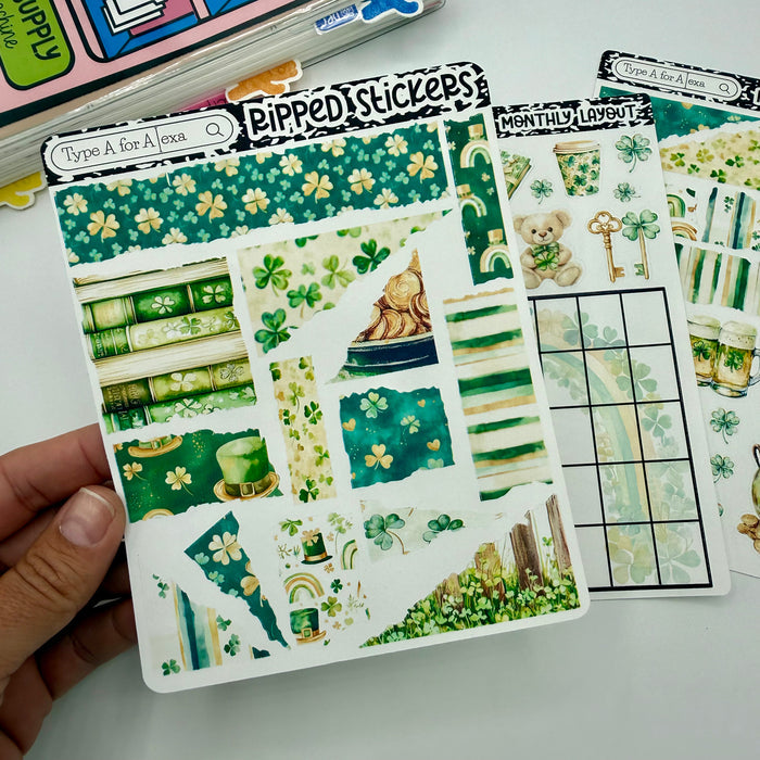 Lucky Lane Torn Paper Sticker Sheet