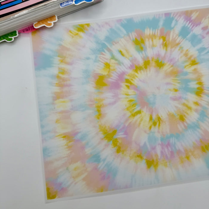 Tie Dye Vellum Pocket Dashboard