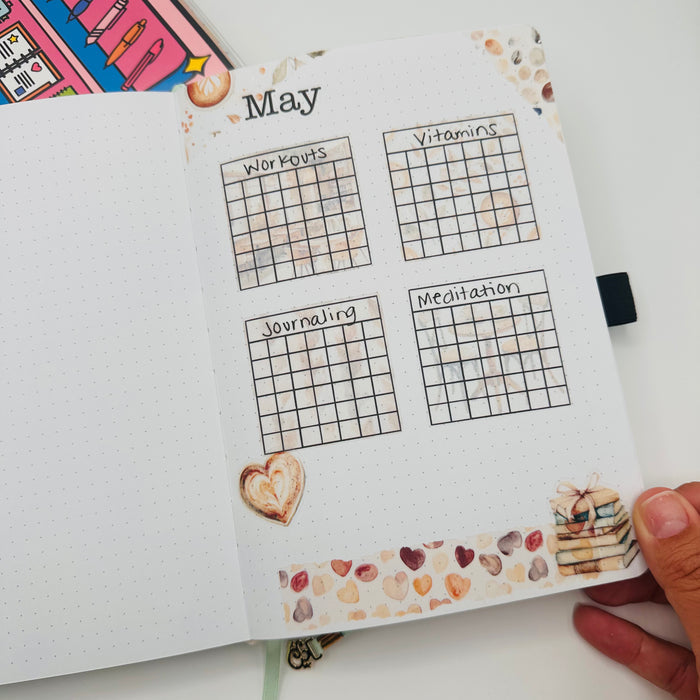 Tie Dye Summer Monthly Layout Sticker Kit