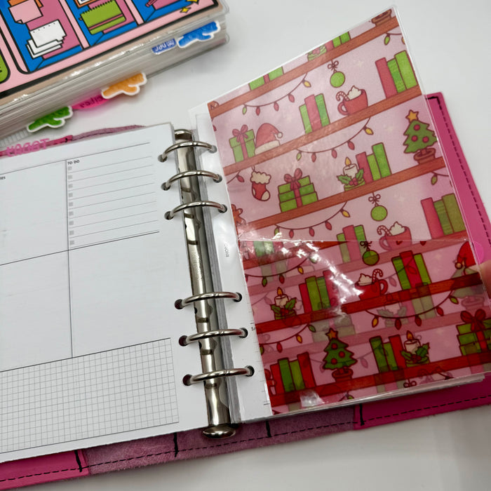 Christmas Bookshelf Vellum Pocket Dashboard