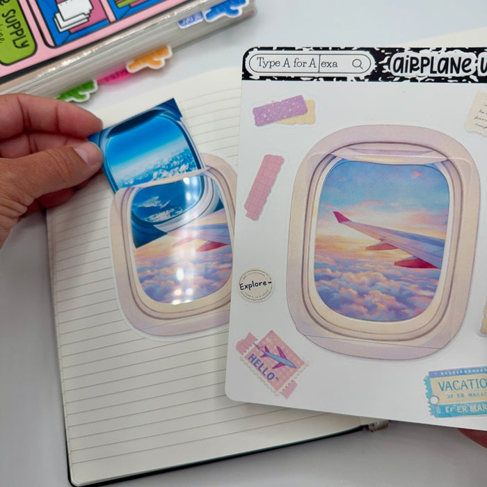 Airplane Window Jumbo Journaling Sticker Frame