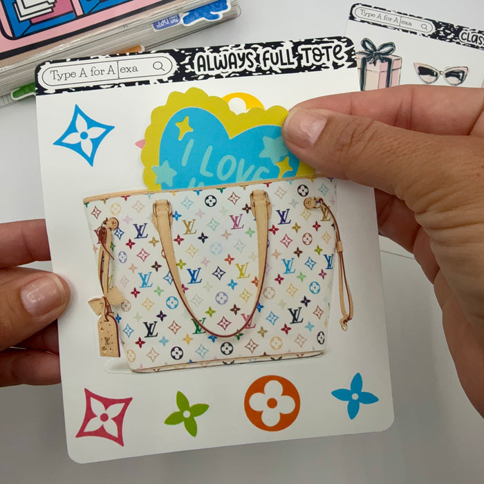 Always Full Tote Jumbo Journaling Sticker Pocket