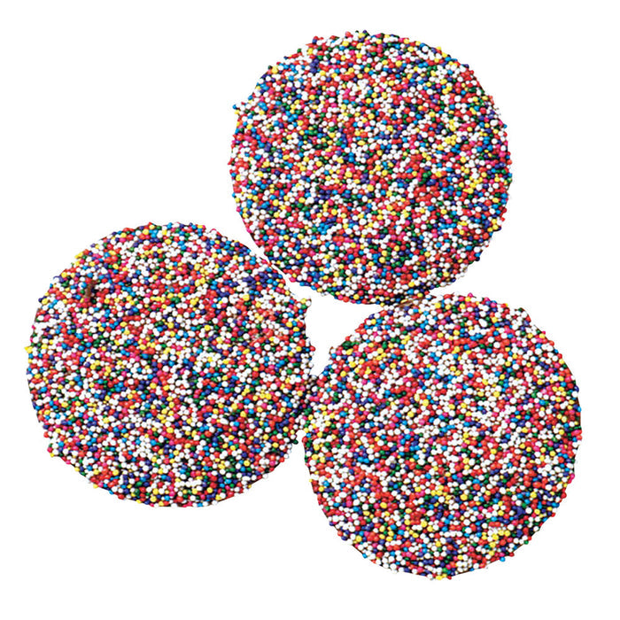 Asher's Jumbo Milk Chocolate Nonpareils Candy with Rainbow Seeds - 64 Count