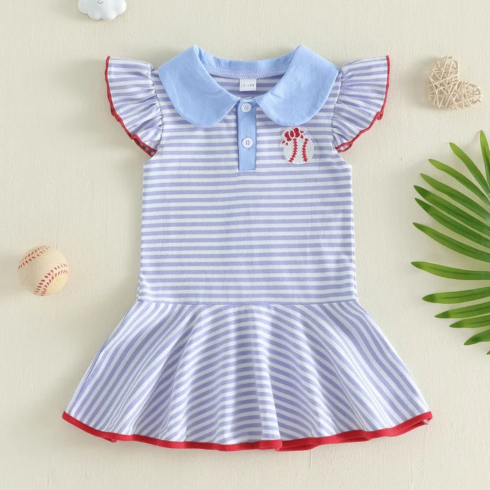 BASEBALL Striped Dress