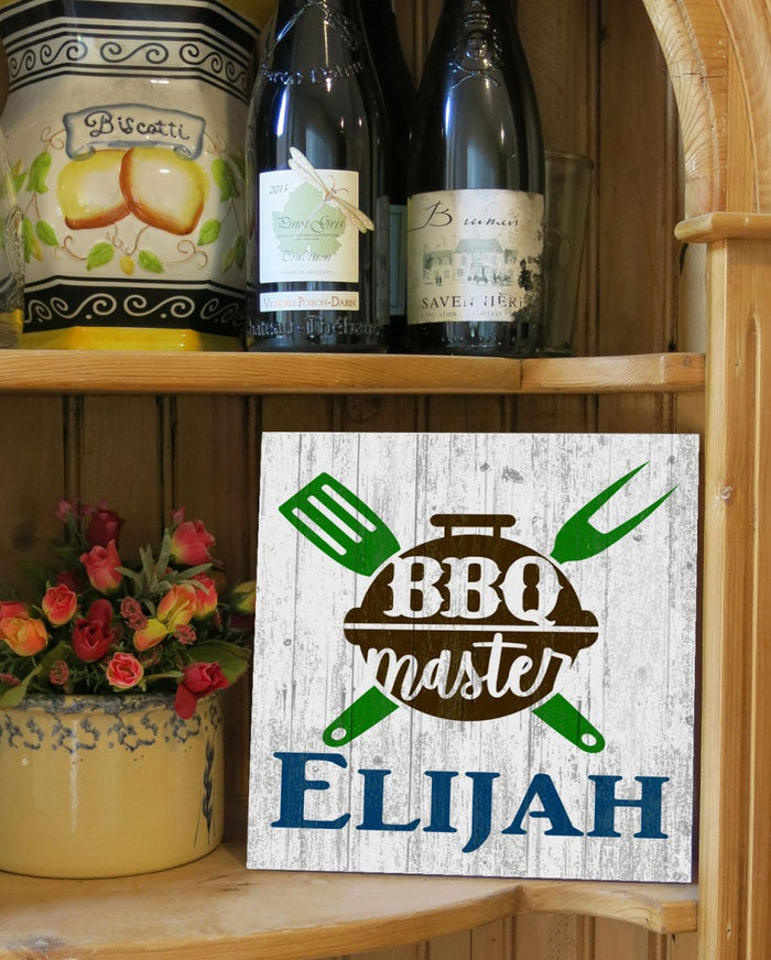 Custom BBQ Master Sign Personalized Barbecue Grill Gift Idea - Broad Bay Personalized Gifts Shipped Fast