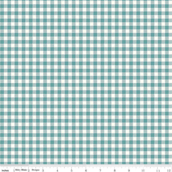 Bee Ginghams ReNae- Teal 3 Yard Cut