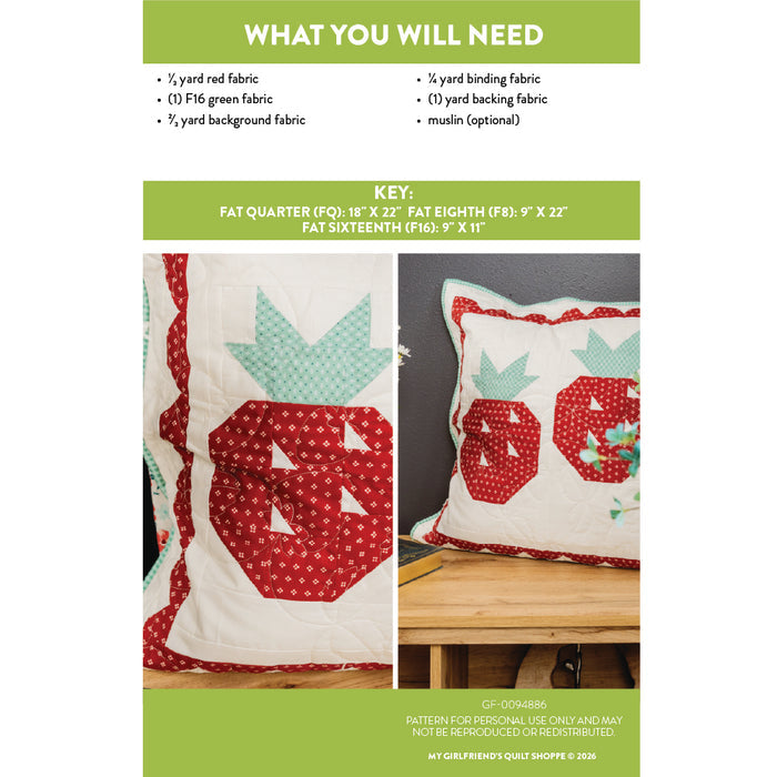 Berries & Cream Pillow (Downloadable Sewing Pattern)