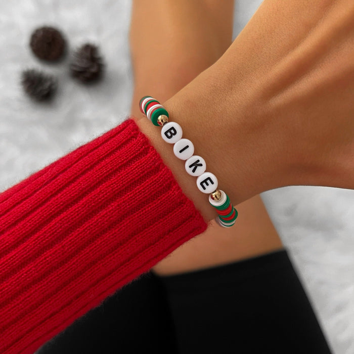 Bike Beaded Bracelet