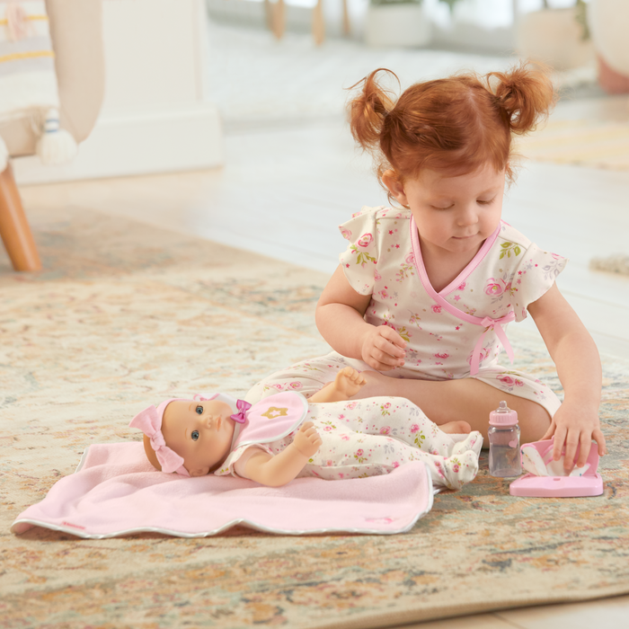 Bitty Baby® Doll #6 with red hair Care & Play Set