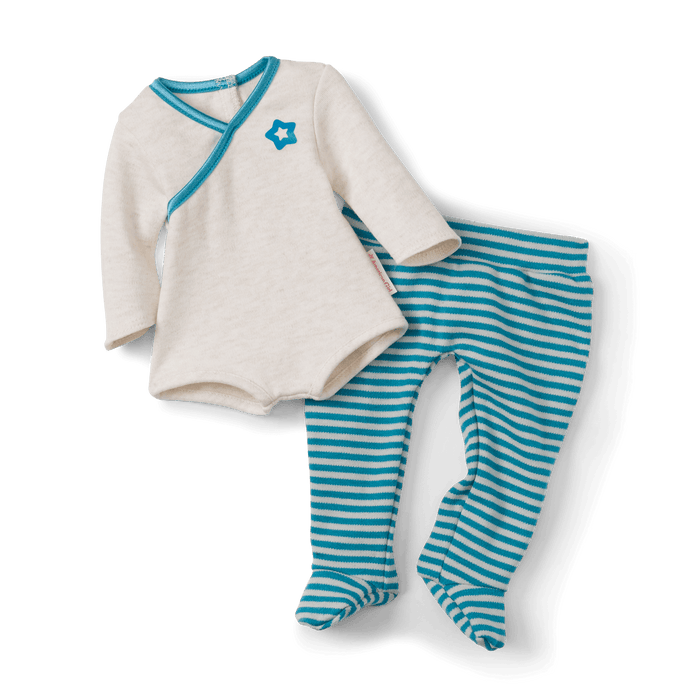 Bitty Baby® Doll #6 with red hair in Soft Blue