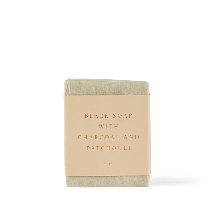 Saipua Black Bar Soap with Charcoal and Patchouli
