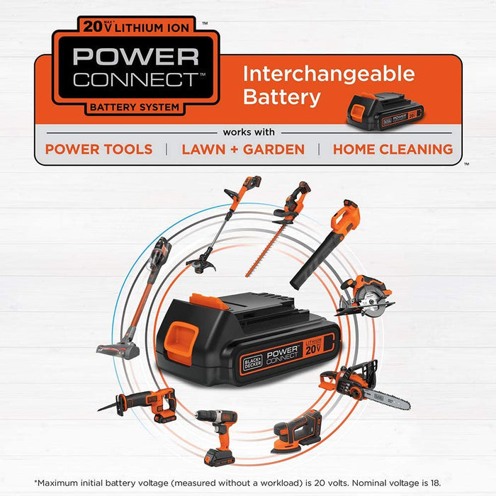 BLACK+DECKER 20V MAX 1.5 Ah Lithium Ion Battery - LBXR20