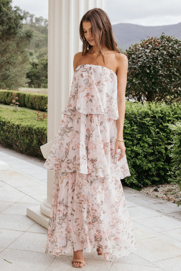 Petal and Pup USA DRESSES Bloom Strapless Maxi Dress - Floral