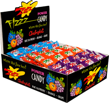 Blue Raspberry Orange & Grape Zotz - 48ct
