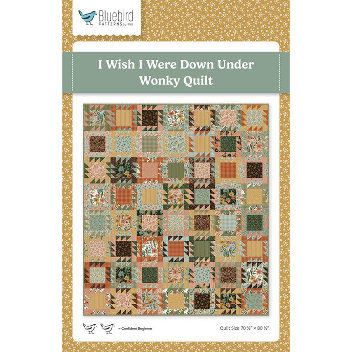 Bluebird Patterns I Wish I Were Down Under Wonky Quilt Pattern