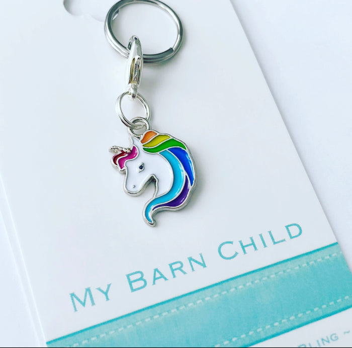 Bridle Charm: Unicorn Rainbow Mane