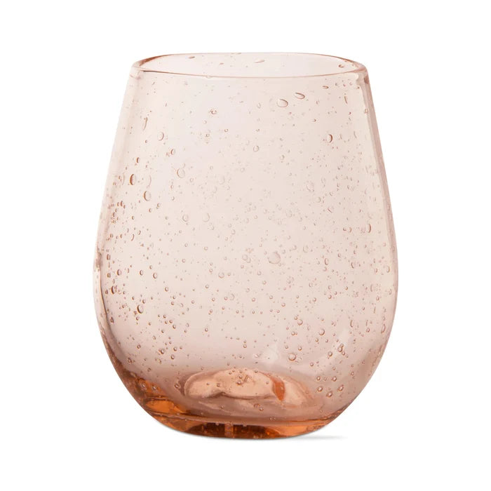 Bubble Glass Stemless Glass - Blush