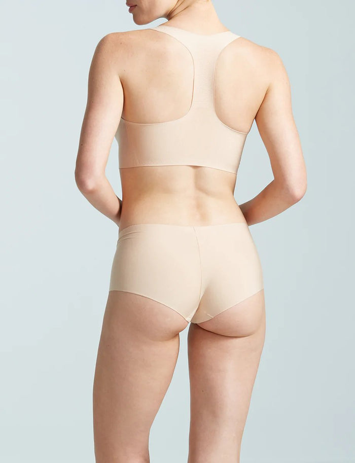 Butter Soft-Support Racerback Bralette in Beige