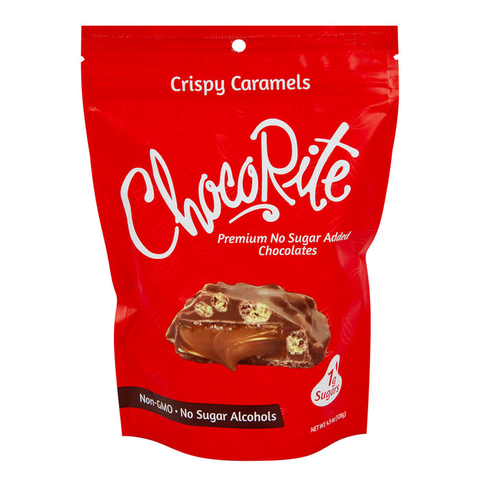 Chocorite Crispy Caramel Candy Pouches - 6 Count