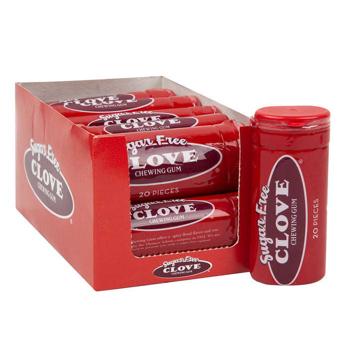 Clove Gum Sugar Free Chewing Gum Tubes - 12 Count