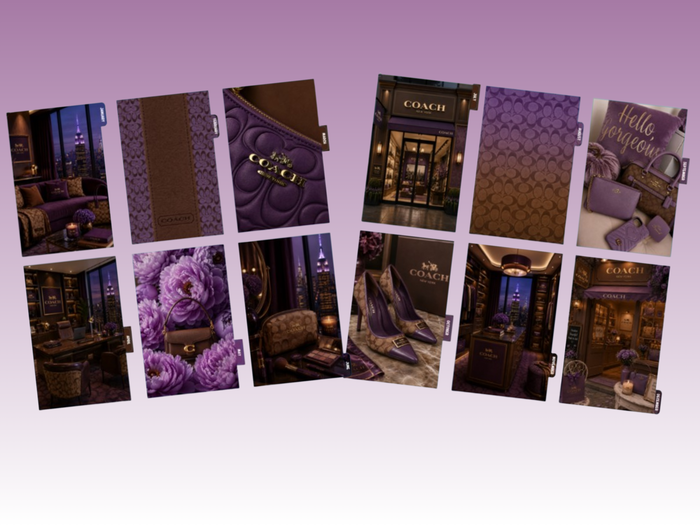 Coach Brown & Purple | Monthly Dividers | A5 Rings | Set of 12 | PRE-ORDER