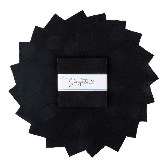 Confetti Cotton Riley Black 5" Stacker