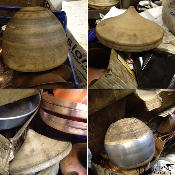 Copper Finial Disk Pendant Light