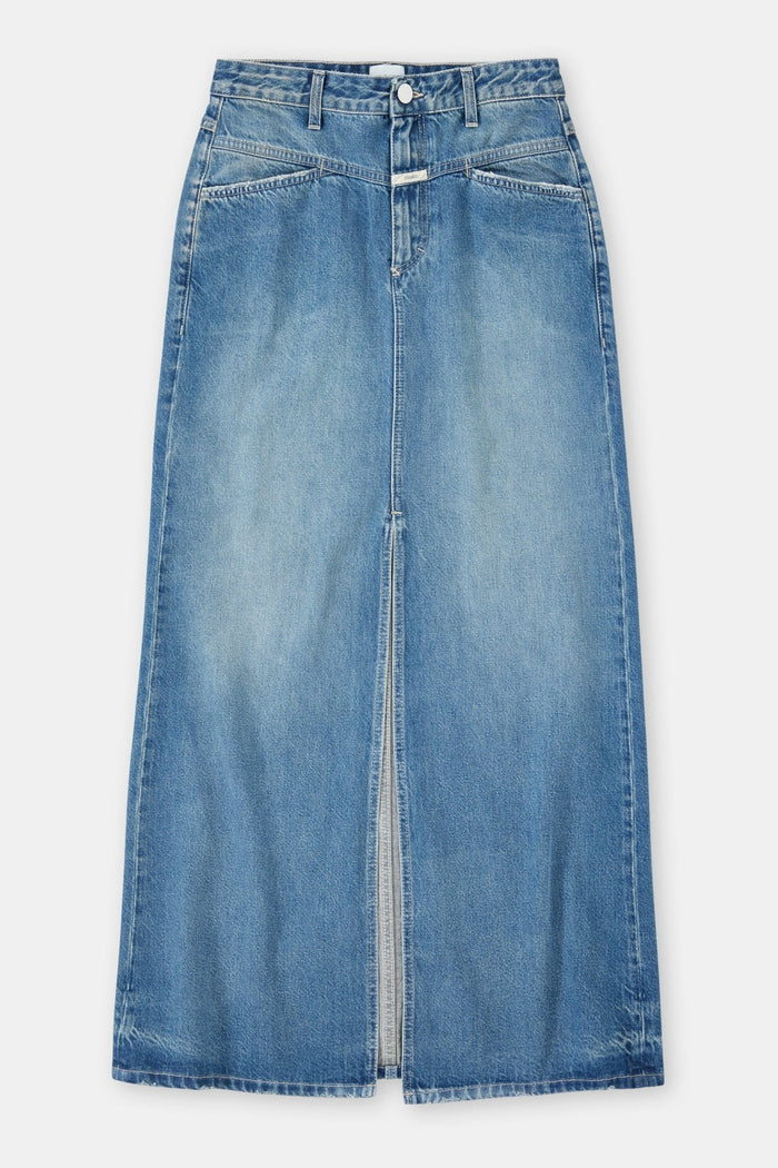 Denim Skirt in Dark Blue