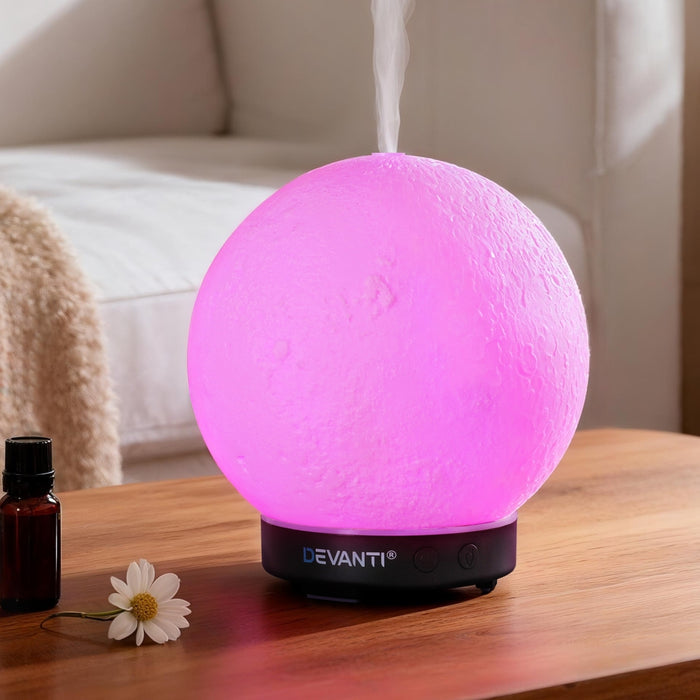 Devanti Ultrasonic Aroma Diffuser Aromatherapy Moon Lamp 100ml - Devanti