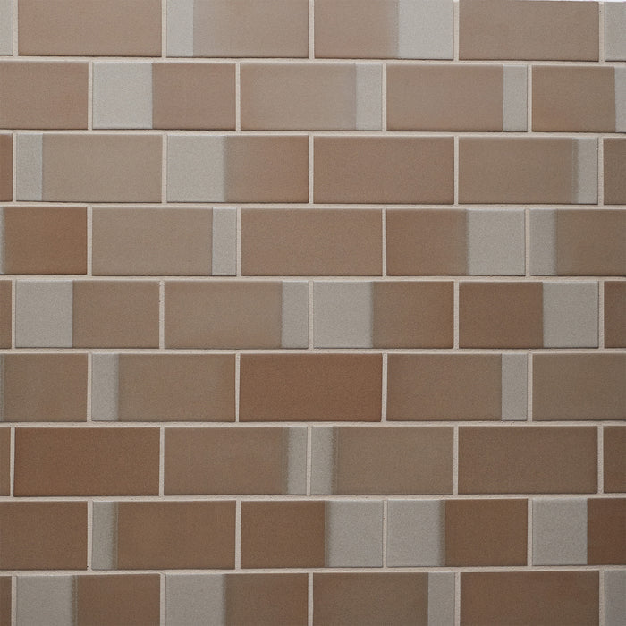 Caption: Dual Glaze 2x4 in DG11 Natural Manganese Blend.
