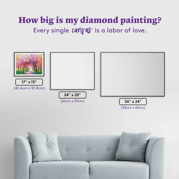 Diamond Art Club Cherry Blossom Trees Diamond Painting Kit