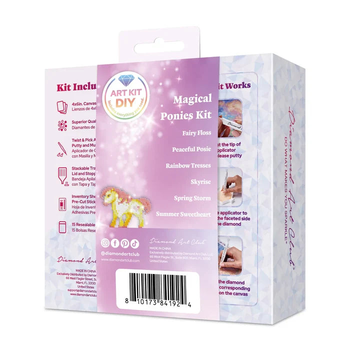 Diamond Art Club Mini Dazzles - Magical Ponies Diamond Painting Kit