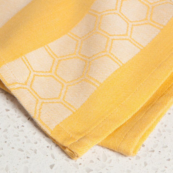 Dishtowel - Honeybee Jacquard closeup view