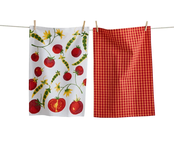 Dishtowel - Tomatoes & Peas, 2 Pc Set