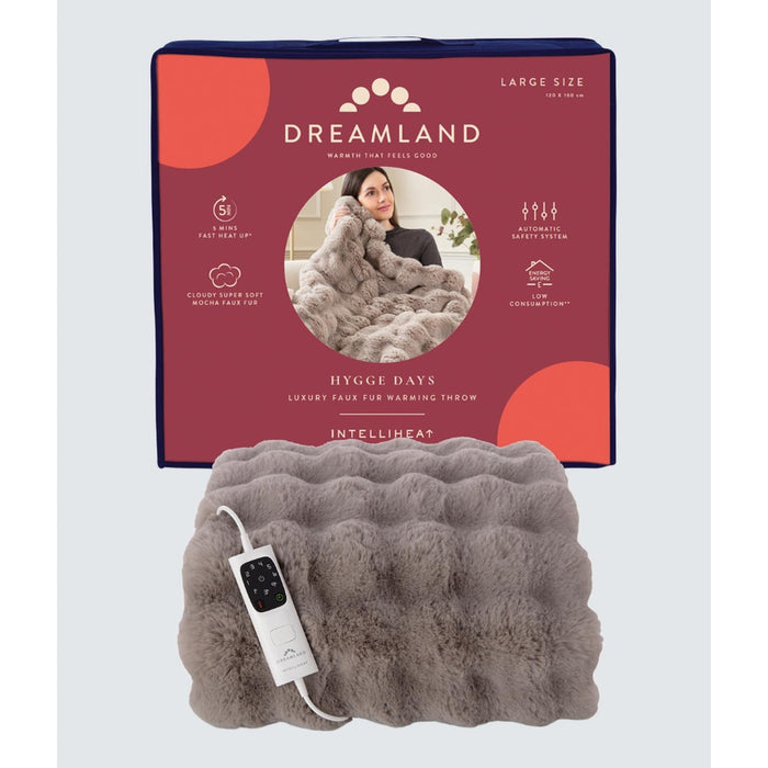 Dreamland Hygge Days Luxury Faux Fur Electric Throw – view 4