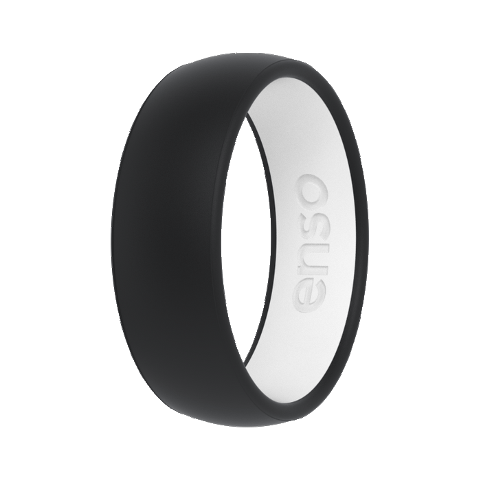 Dualtone Silicone Ring - Obsidian / White