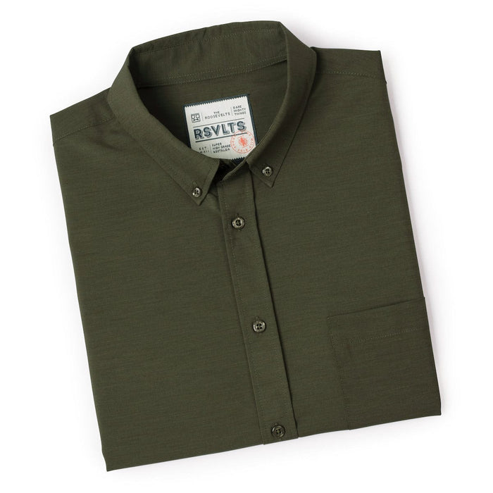 RSVLTS RSVLTS RSVLTS "Dusty Olive" _ KUNUFLEX Short Sleeve Shirt