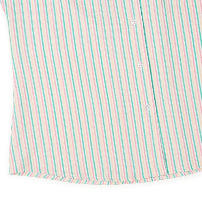 RSVLTS RSVLTS Women's Short Sleeve Shirt Easy Does It – Women's Stretch Seersucker Short Sleeve Shirt Easy Does It – Women's Stretch Seersucker Short Sleeve Shirt