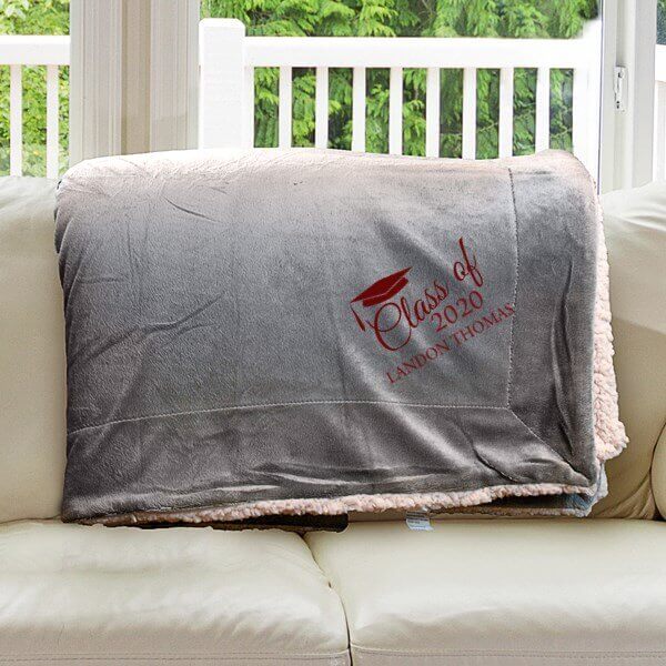 Embroidered Class Of Sherpa Blanket - 50" x 60"