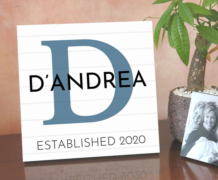 Family Monogram Sign Personalized Name Established Date - 10.5" x 10.5" - Broad Bay Personalized Gifts Shipped Fast