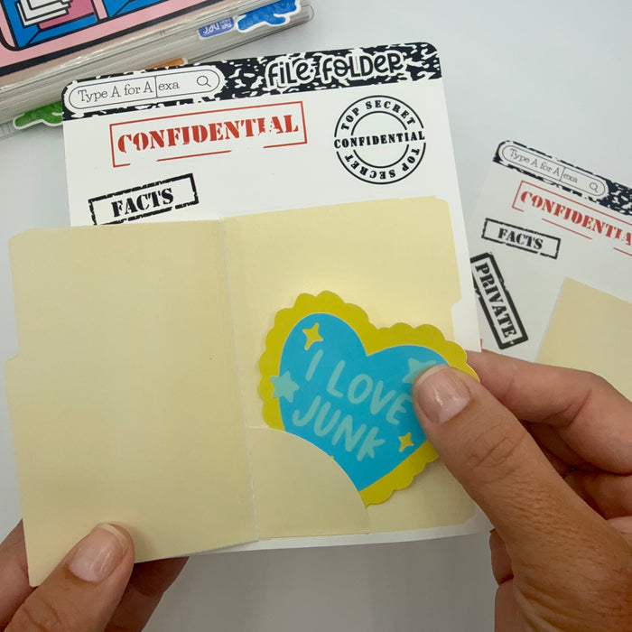 File Folder Jumbo Journaling Sticker Pocket