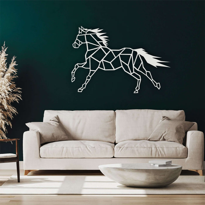 Geometric Horse Metal Wall Art - Decor available at Dekadron for $99.90