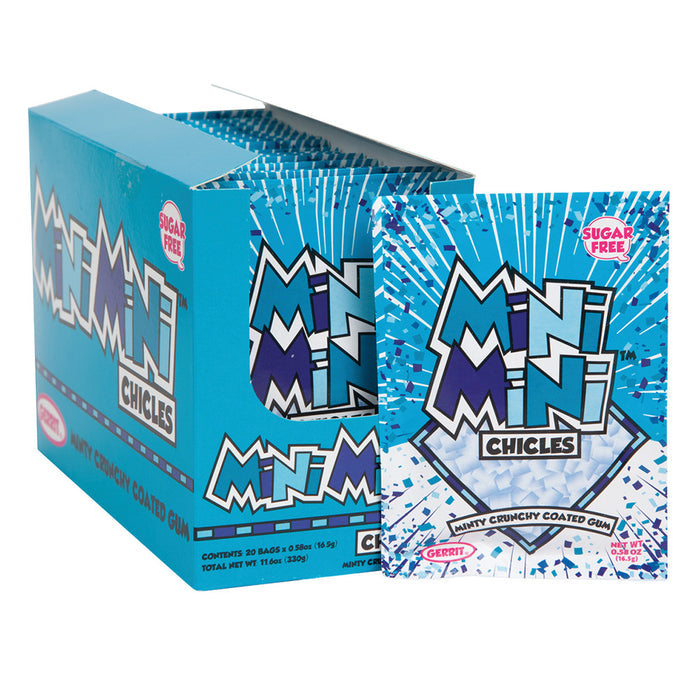 Gerrit Verburg Mini Mini Chicles Peppermint Sugar Free Gum - 20 Count