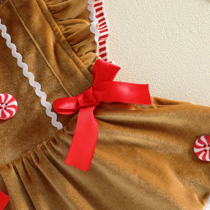 GINGERBREAD GIRL Bowtie Romper