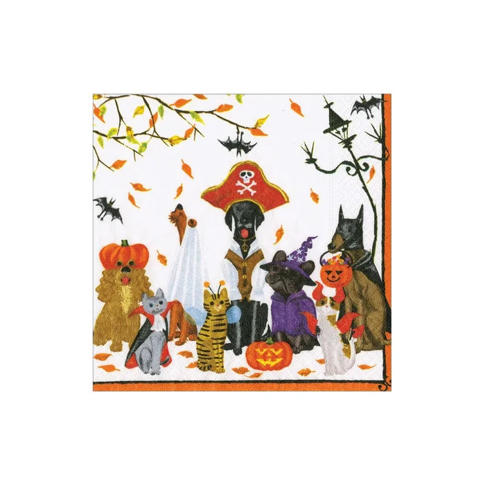 Halloween Pets Recycled Cocktail Napkins.