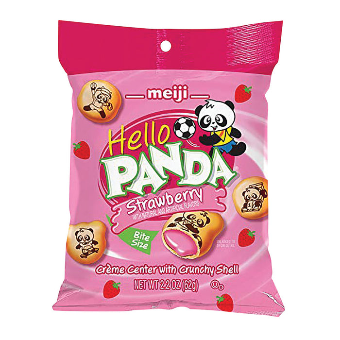 Hello Panda Strawberry Minis Cookies Peg Bag - 6 Count