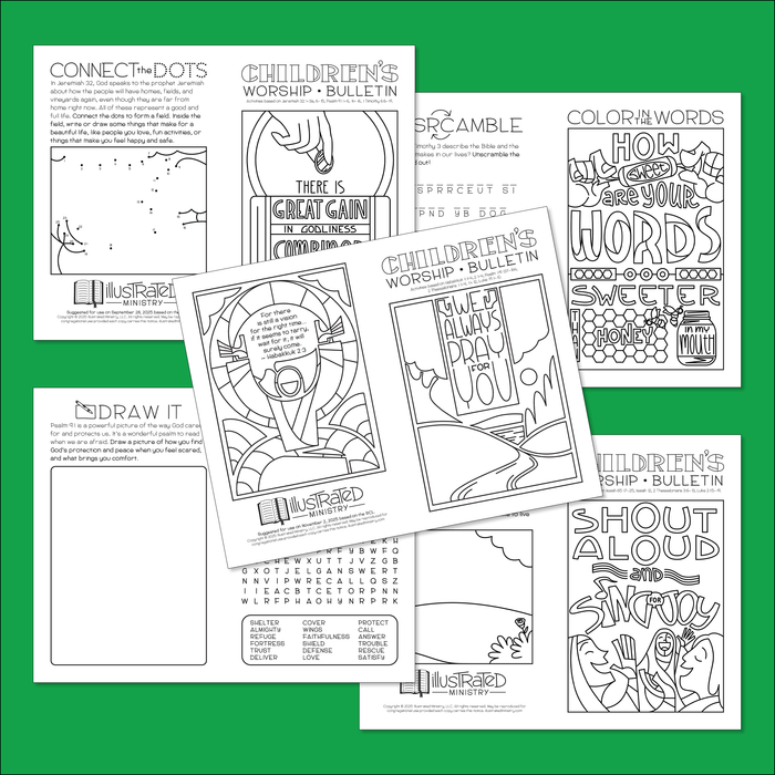Illustrated Worship Children's Bulletins: Fall 2025